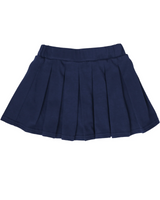 Navy cotton kids girls summer pleated skirt