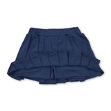 Navy cotton kids girls summer pleated skirt