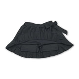 Black bow ruffle kids girls summer active yoga skirt