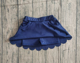 Navy pockets scallop kids girls summer activwear skirt