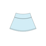 Light blue high waist kids girls active yoga skirt