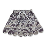 Camo pocket scallop hunting kids girls skirt