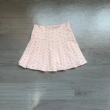 Pink bow kids girls summer active pleated skirt