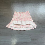 Pink bow kids girls summer active pleated skirt