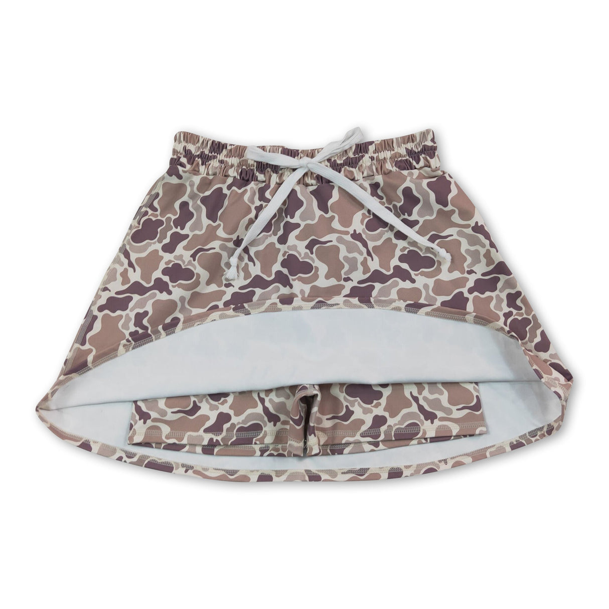 Khaki camo adult women summer activewear skirt
