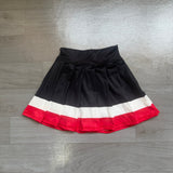 Black white red kids girls team active pleated skirt