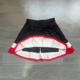 Black white red kids girls team active pleated skirt