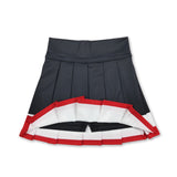 Black white red kids girls team active pleated skirt