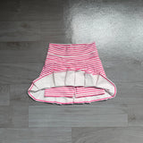 Pink stripe kids girls summer active pleated skirt