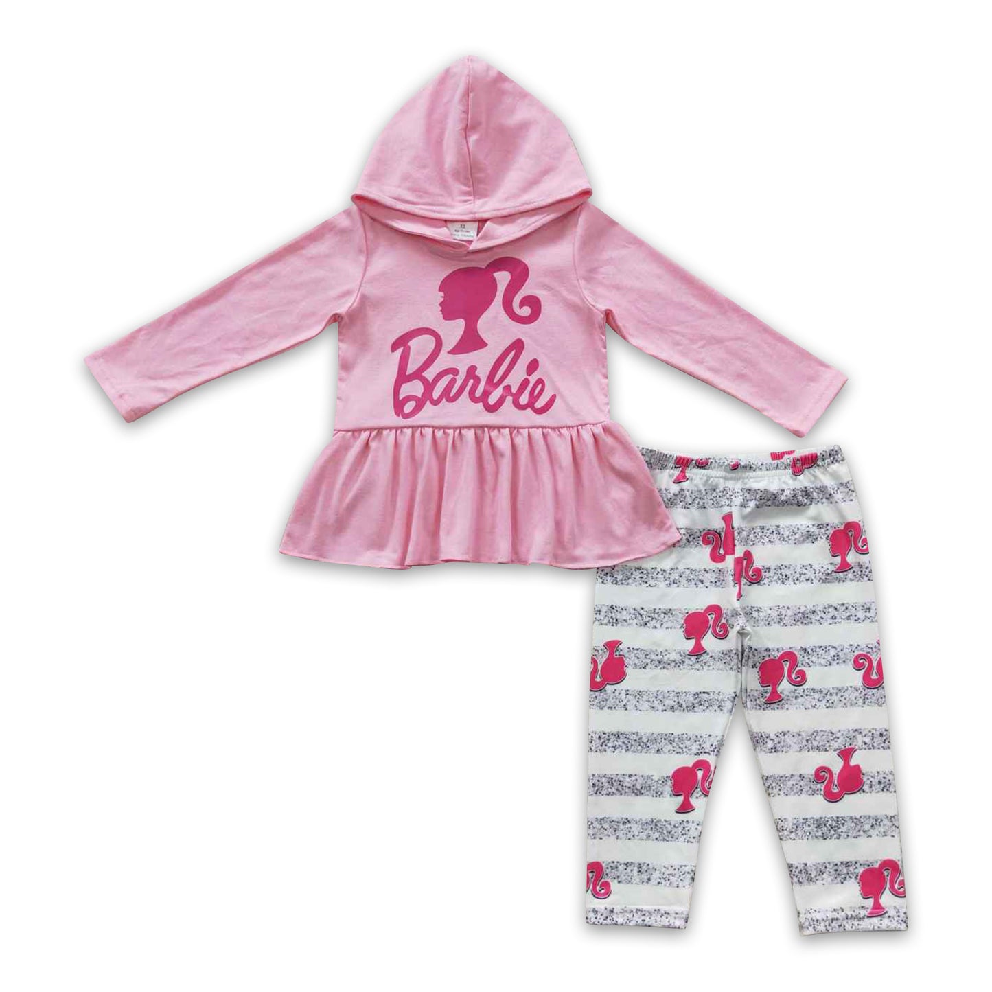 Pink hoodie stripe leggings party girls outfits