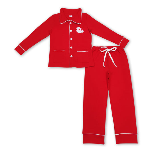 Red santa family clothes MOM Christmas pajamas