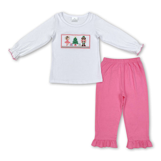 Christmas tree ballet gift top pants kids girls clothing set