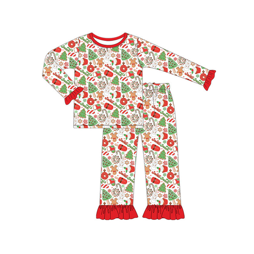 Christmas tree cake gingerbread kids girls pajamas