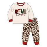 Love Christmas leopard adult women pajamas