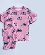 Pink long sleeves mama's girl baby kids pajamas