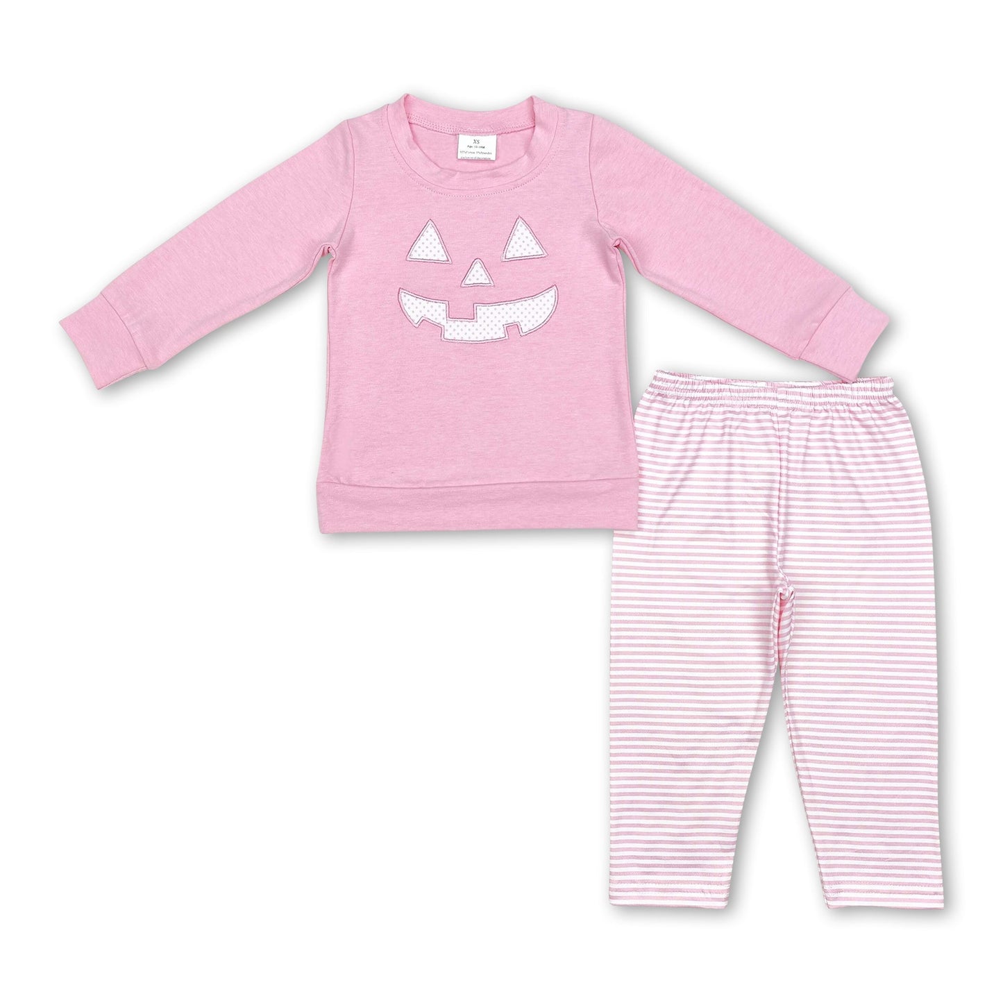 Pink top stripe pants kids girls Halloween clothing