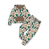 Khaki pocket camo hoodie pants toddler kids outfits
