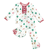Christmas tree gingerbread candy cane kids girls pajamas