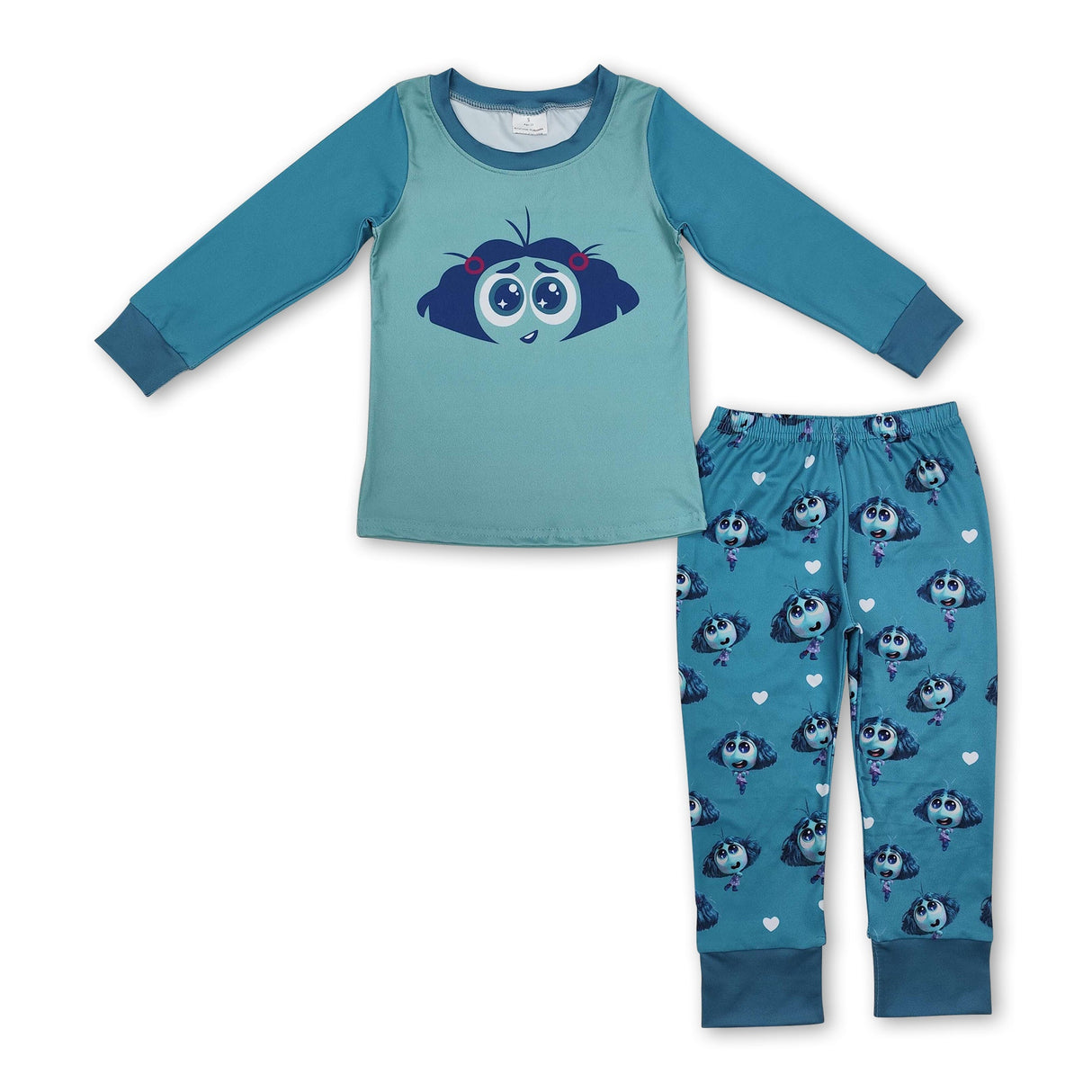 Long sleeves heart baby girls pajamas