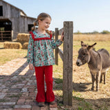 Christmas boots cactus tunic pants western girls clothes