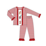 Red stripe dog balloon kids girls Happy Birthday pajamas