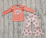 Turkey top bell bottom pants girls Thanksgiving clothes