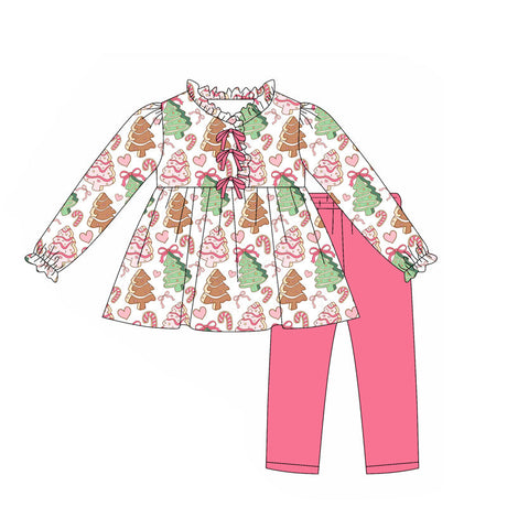 Christmas tree cake candy cane tunic leggings girls clothes