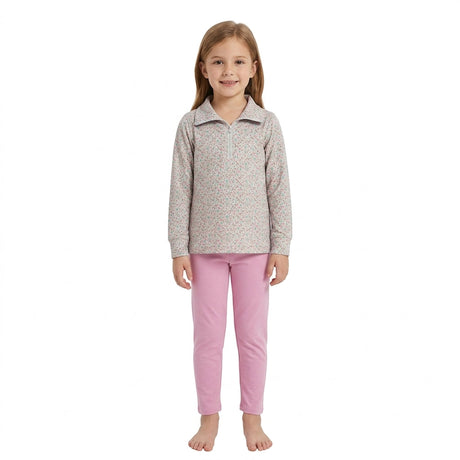 Floral long sleeves pullover pink leggings girls clothes
