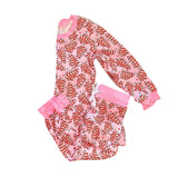 Pink long sleeves Christmas tree cake girls pajamas