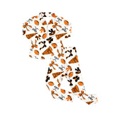 Orange bow football zipper jacket leggings girls team yoga set