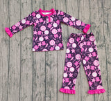 Pink stars clock Happy New Year baby girls pajamas