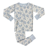 Long sleeves floral top pants kids girls pajamas