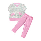 Pink bow jolly berry top leggings girls Christmas clothing