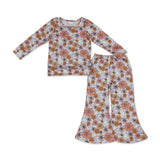 Long sleeves floral ghost top pants girls Halloween outfits