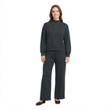 Long sleeves black cotton top pants adult women outfits