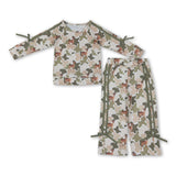 Long sleeves deer camo top pants kids girls outfits