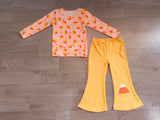 Long sleeves candy corn top pants girls Halloween outfit