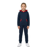 Red ruffle navy hoodie pants kids girls outfits