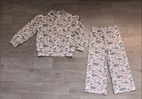 Grey camo mock neck top pants kids girls outfits