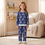 Long sleeves nativity ruffle top pants girls Christmas set