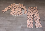 Long sleeves scallop camo top pants girls outfits