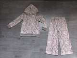 Long sleeves light camo hoodie pants kids outfits
