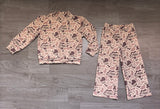 Khaki camo mock neck top pants kids girls active outfits