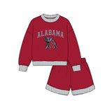 Long sleeves elephant A vinyl top shorts girls team outfits