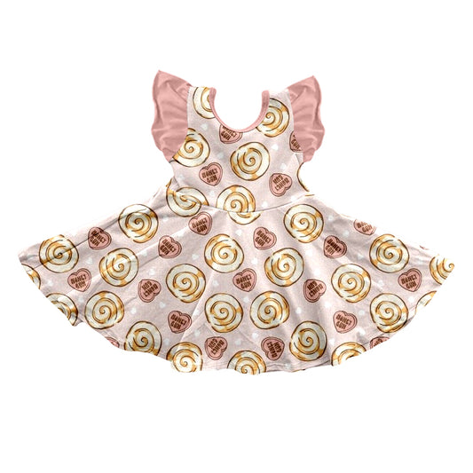 Flutter sleeves honey heart girls valentines dress