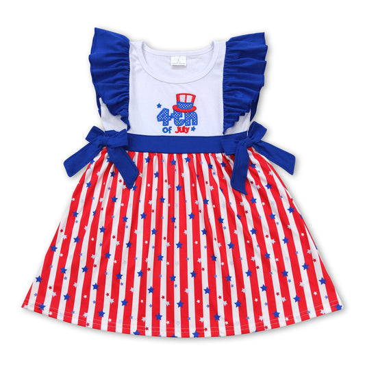 4th of july stars stripe kids girls dresses