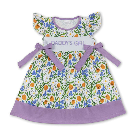 Lavender floral daddy's girl children dresses