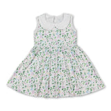 Sleeveless floral baby girls summer dress