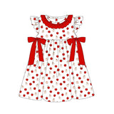 Flutter sleeves apple girls back to school dress