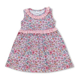 Ruffle sleeveless floral baby girls summer dresses